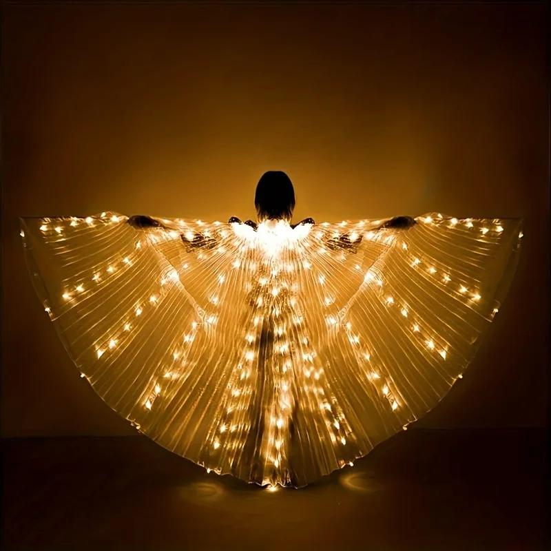 LED  Wings Dance Wings 360 Degrees Large Wings Butterfly Luminous Cloak Colorful Fluorescent Dance Performance Costume