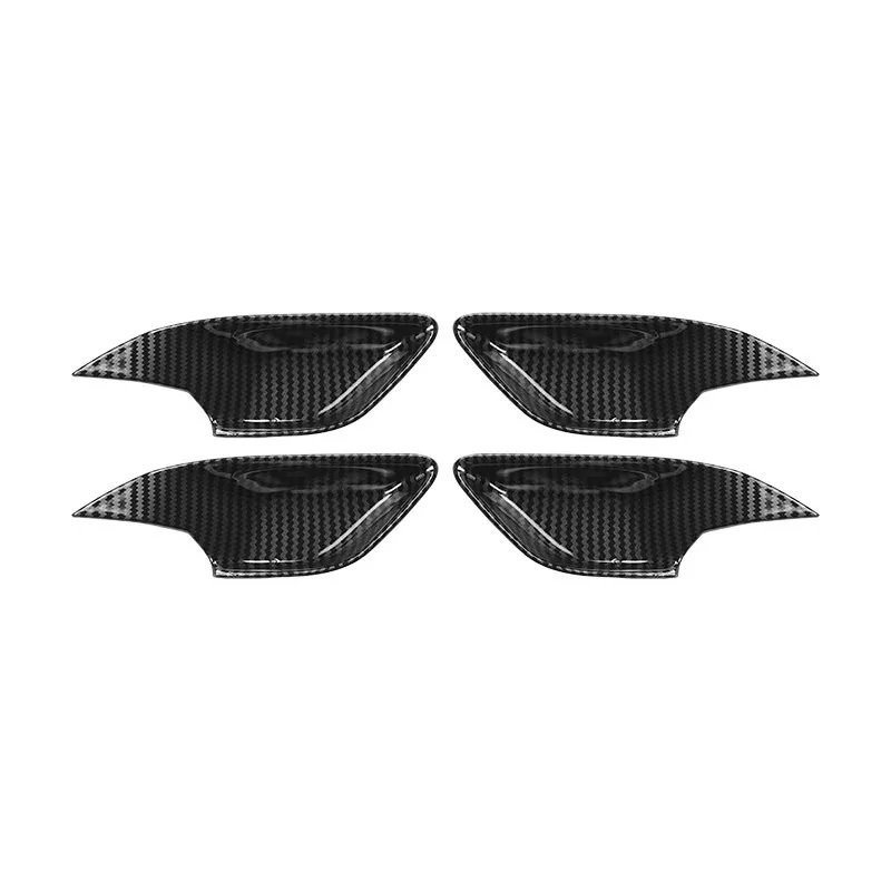 Carbon Fiber Texture Door Bowl Handle Trim Cover Interior Protection for Geely Monjaro Xingyue L 2021-2026