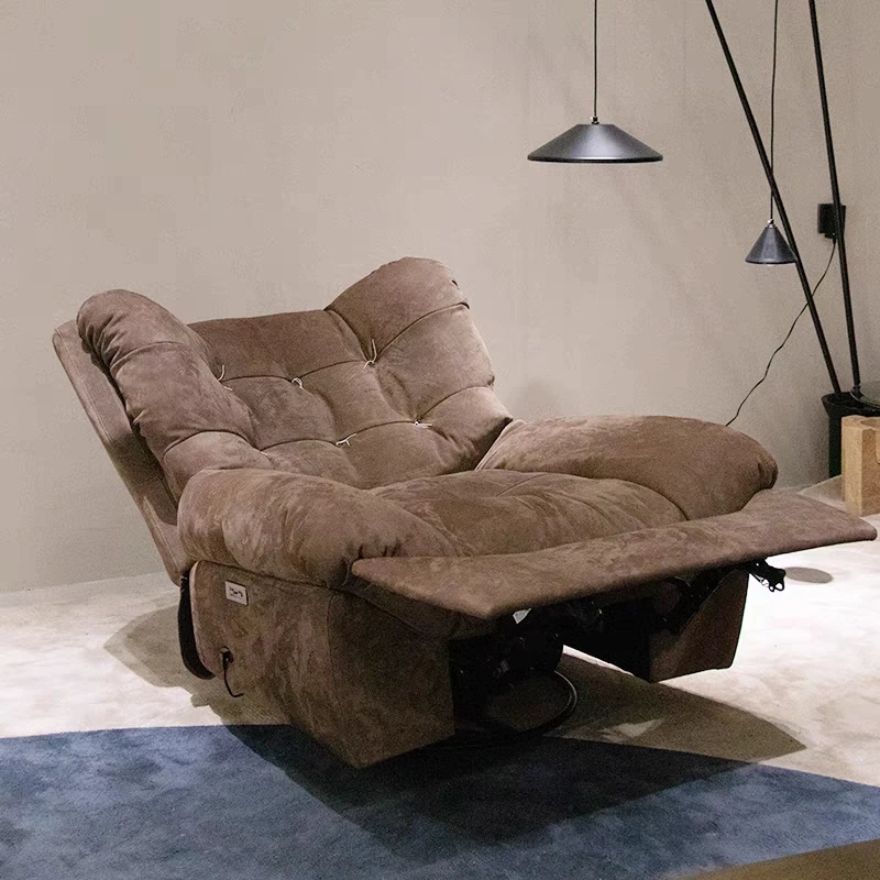 Lazy sofa can lie down, cloud single electric multi-functional living room balcony rotating recliner storage
