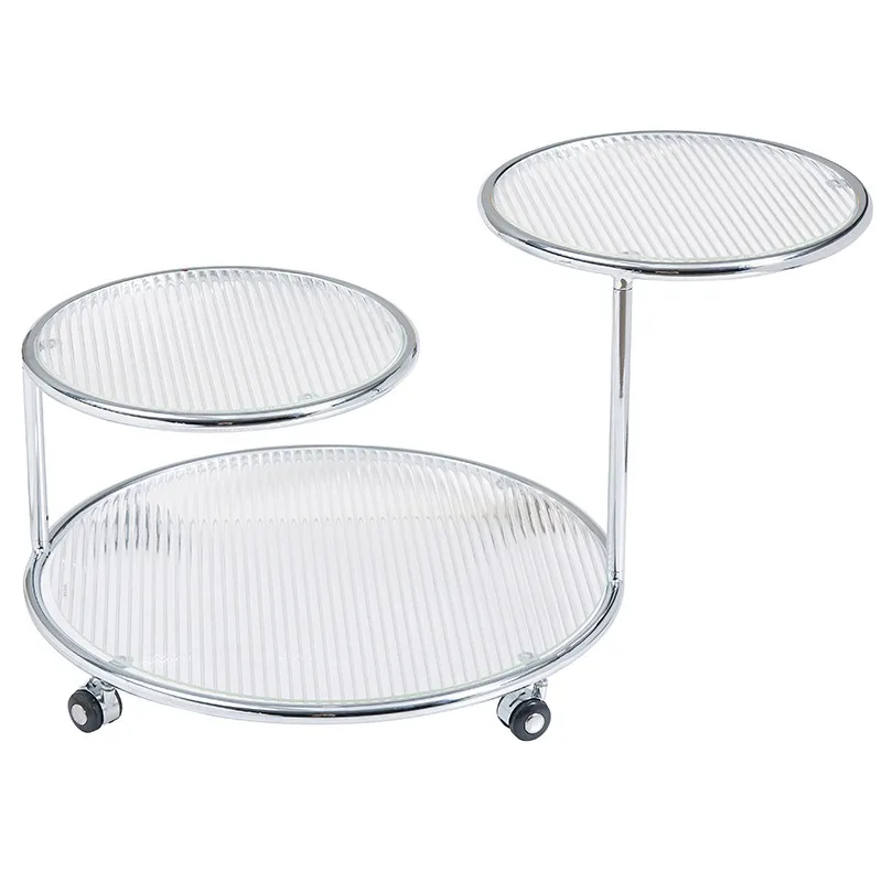 Nordic Minimalist Luxury Small Space Desk Table Multi Functional Rotating Side Table for Sofa Balcony Round Accent Table