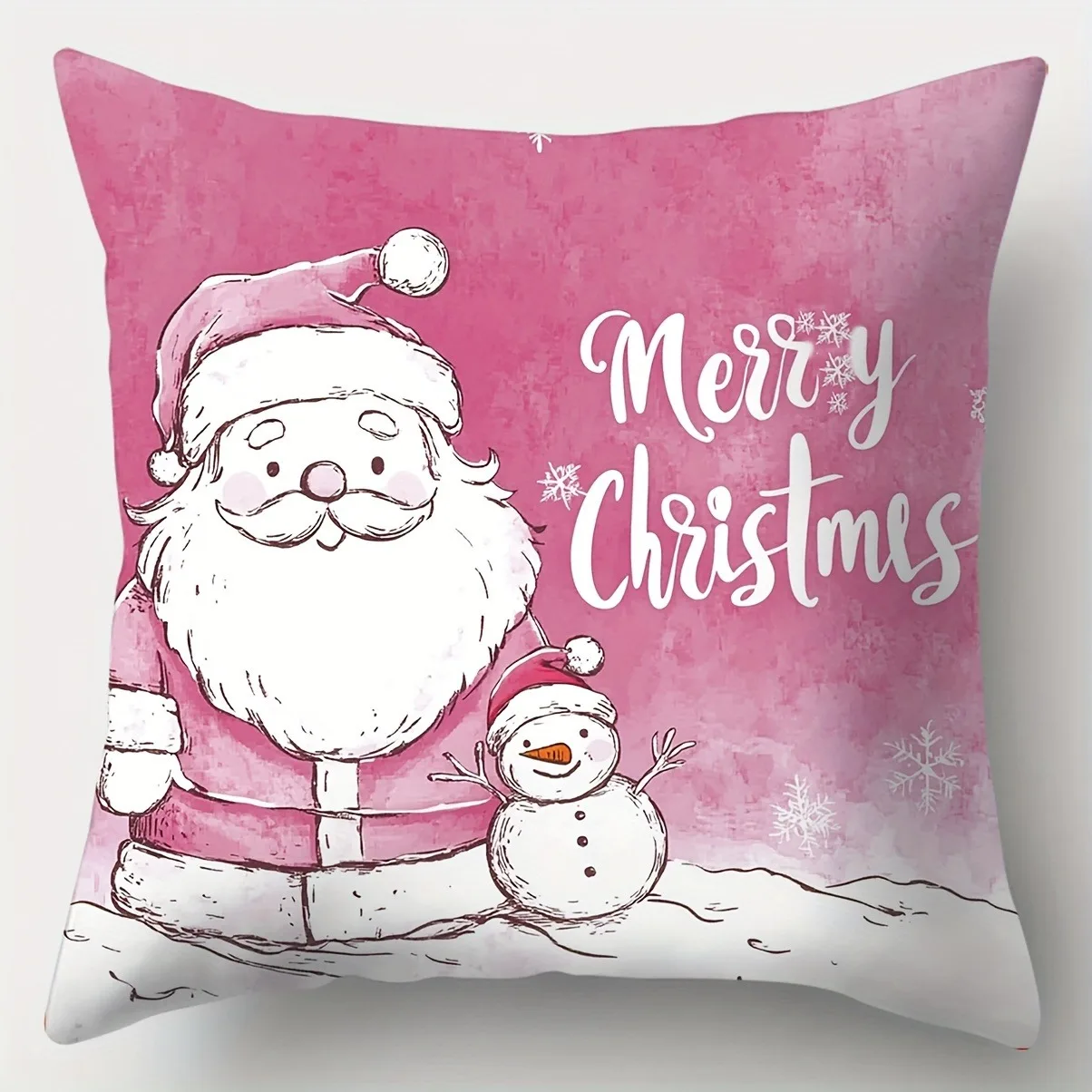 Home Decor Merry Christmas Christmas Elements Cushions Pattern Cushion Cover Suitable For Sofa Bedroom Car Pillow Cover