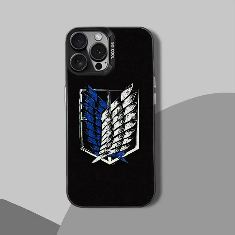 Anime M-Mikasa-ES funda de teléfono genial para iPhone 15,17,12,14,13,16,11,Mini,Max,Air,Plus,Pro,E funda protectora negra