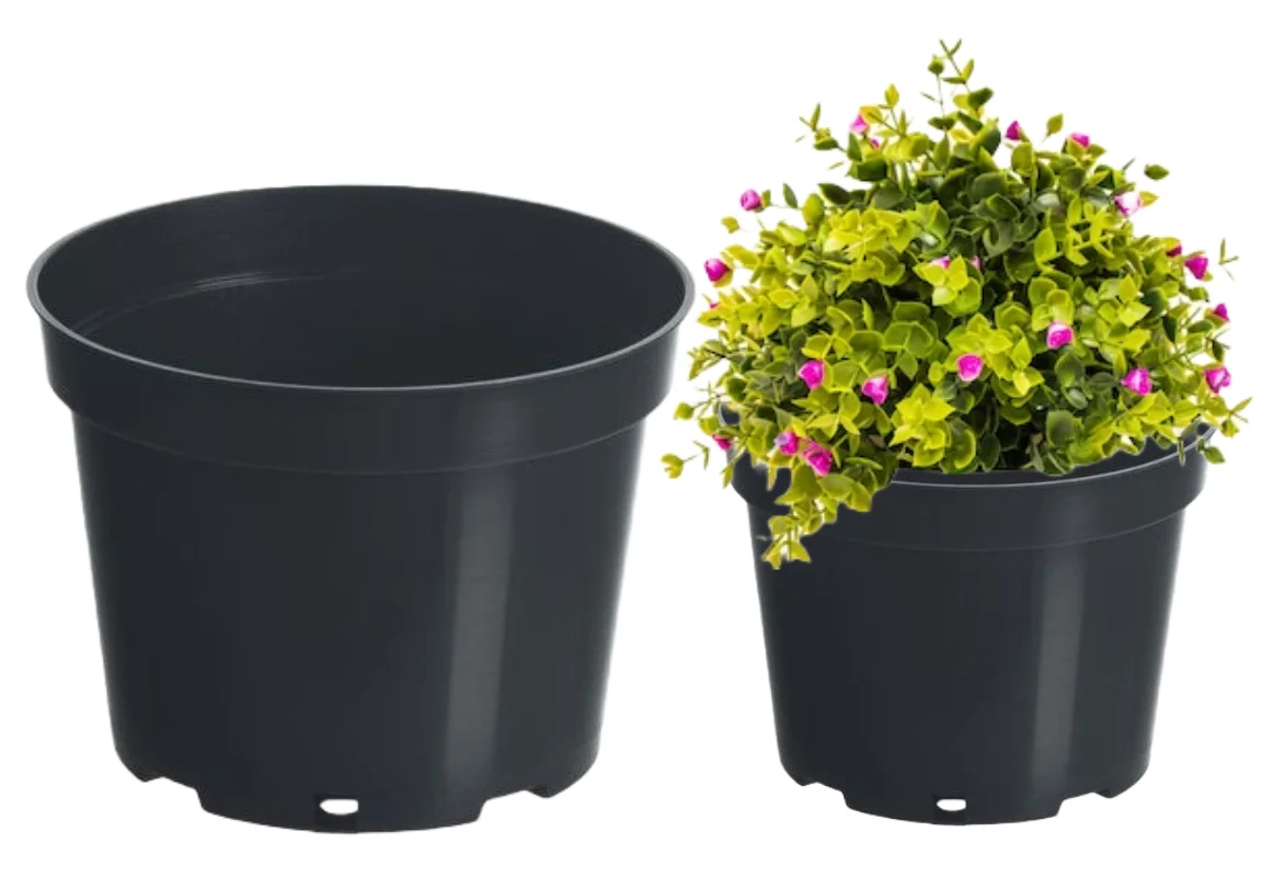 Productie bloempot kunststof zwart 1,5L 15cm