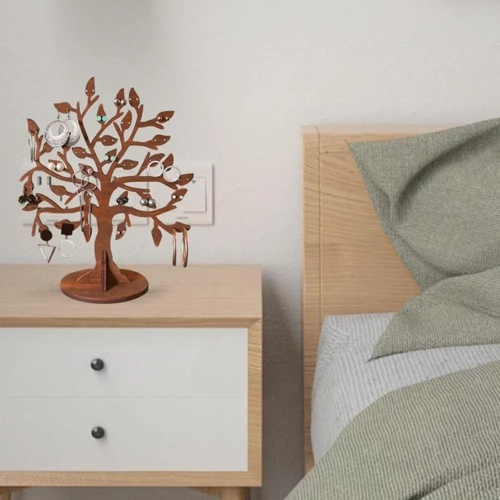 Wooden Wood Jewelry Display Stand Tree Branch Fashion Accessories Earring Holder Handicraft Ornament Earring Hanger