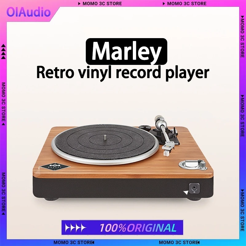 

Беспроводной проигрыватель виниловых пластинок Marley Аудиосистема Беспроводной Bluetooth Ретро проигрыватель пластинок Фонограф