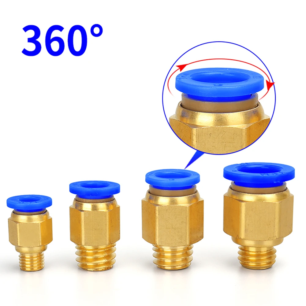 Tubo de aire Pu de 4 mm y 6 mm con hilo m métrico de la boquilla de agua rápida neumática M6X1 M8X1.5 M8X1.25 M10*1 M10*1.25 M10*1.5 M12*1 M12*1.25 M12*1.5  M12*1.75 M14*1.5