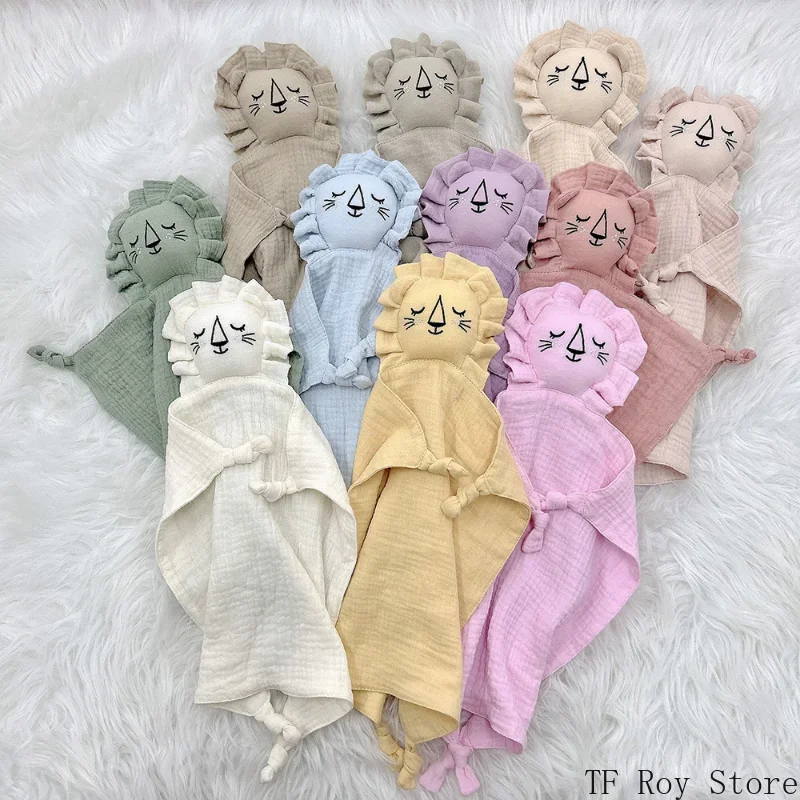 Selimut bayi nyaman lucu bayi kelinci kucing Muslin handuk katun lembut boneka tidur kain menenangkan selimut bayi baru lahir handuk penenang oto