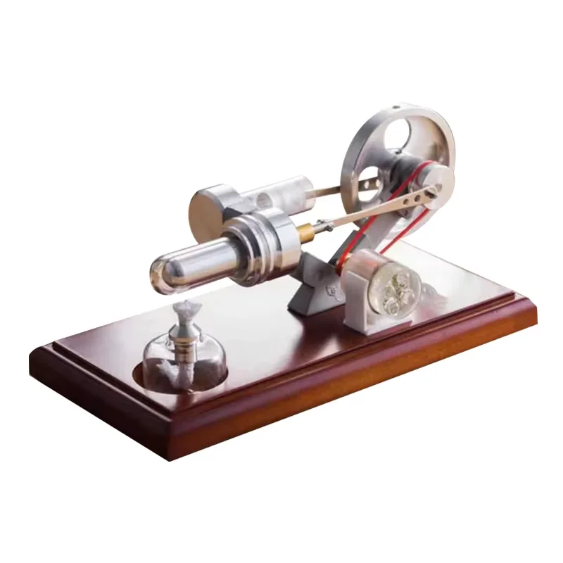 

Experimental hot air steam engine model of micro-engine generator