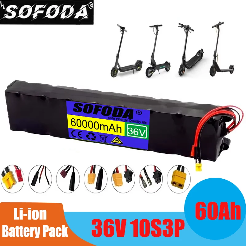 

New 10S3P 36V 60000mAh 36v Electric Scooter Battery Pack 18650 Lithium M365 Electric Scooter 36v Battery Scooter