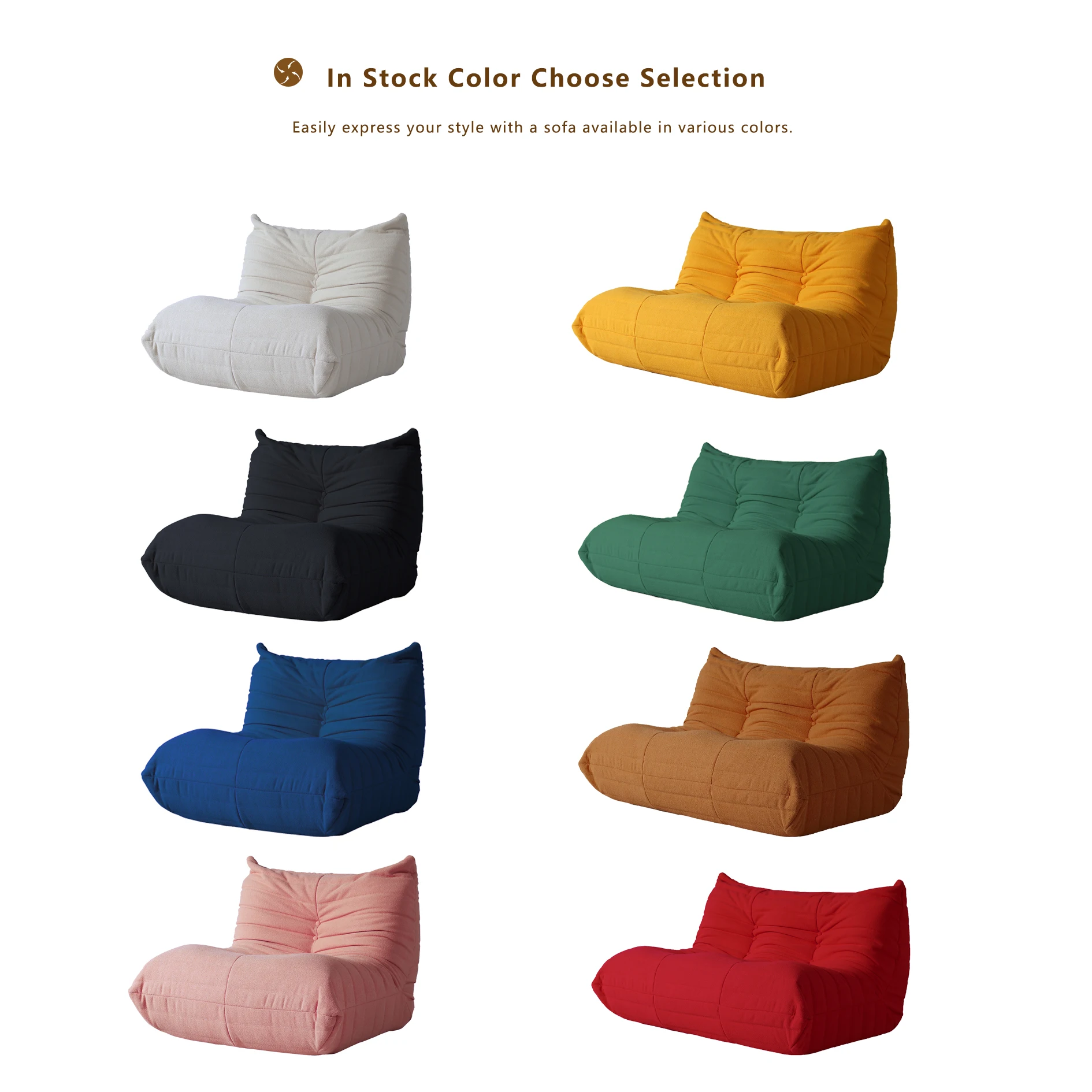 ATUNUS الولايات المتحدة في المخزون انخفاض الشحن غرفة المعيشة 1 2 3 مقاعد الشمال نمط الأصفر الأريكة فراغ مضغوط الطابق أريكة استرخاء أريكة مجموعة