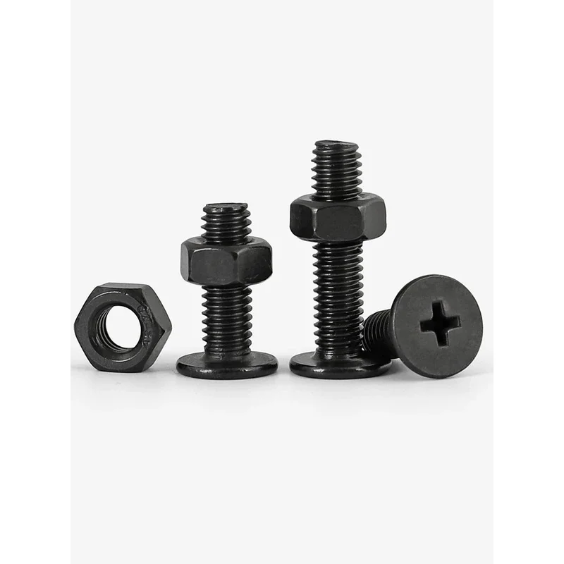 

M2-M6 Black 304 Stainless Steel Ultra Thin Flat Wafer Head Phillips Screws and Nuts Set / Laptop Computer Screw Kit A2-70
