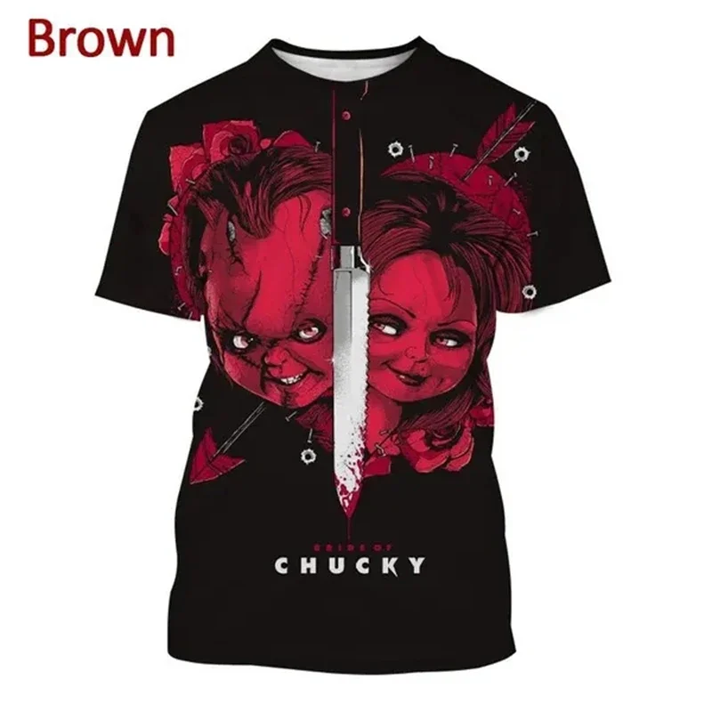 Horror Movie Bride Of Chucky T Shirt New Arrivals Men Summer T-Shirt 3D Print Mens Short Sleeve TShirt Hip Hop Unisex Casual Top