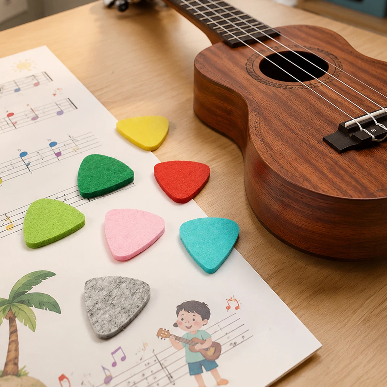 5/10/20 Stück Gitarrenplektren aus weichem Filz – flauschige Plektren für einen warmen, sanften Klang, weniger Saitenklackern und zum Üben auf der Akustikgitarre TMZ
