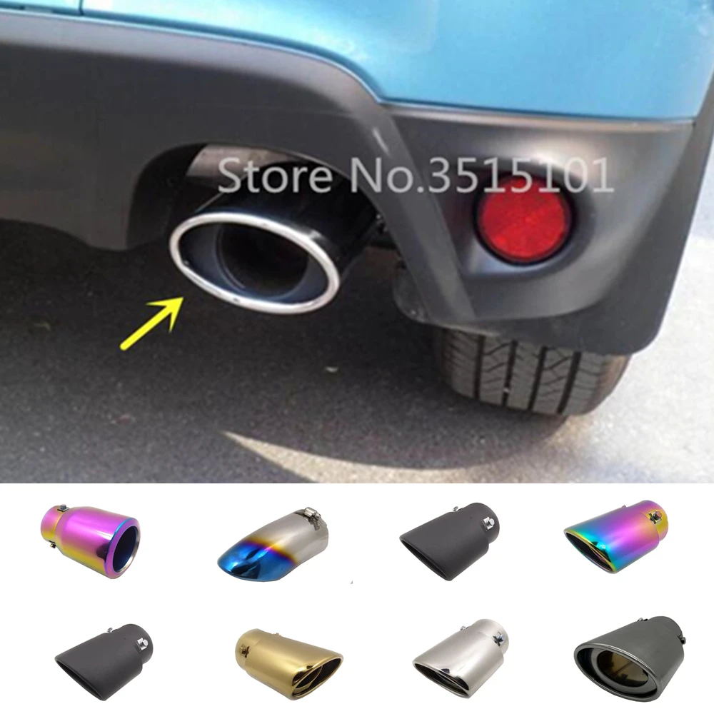 Car Cover Muffler End Stainless Steel Tail Pipe Dedicate Outlet Exhaust 1Pcs For Mitsubishi ASX 2013 2014 2015 2016 2017 2018