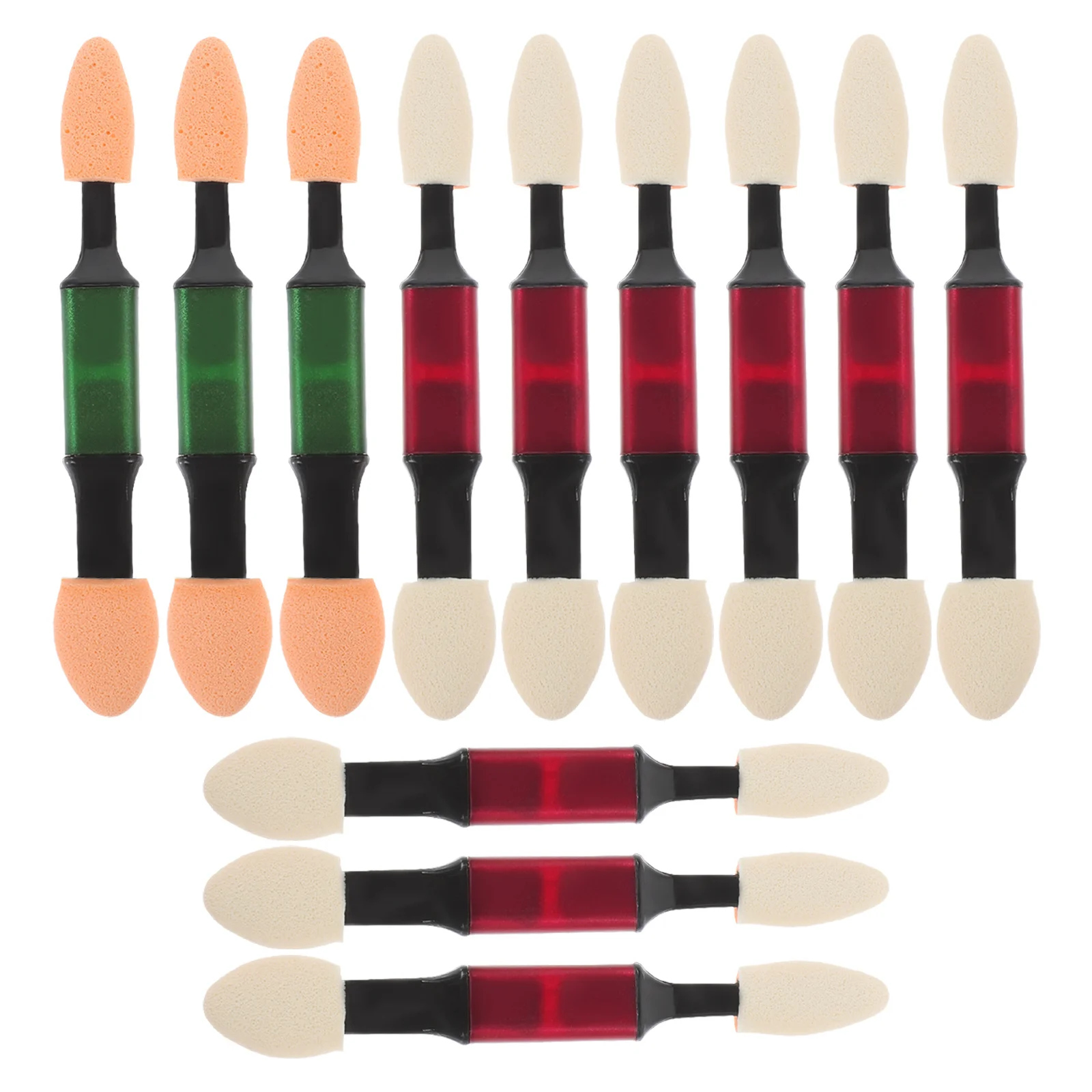 10 stuks dubbelzijdige oogschaduwapplicator sponsborstel zachte make-uptool voor het mengen van oogschaduw cosmetica make-upborstel