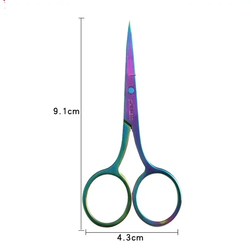 1 pz forbice per sopracciglia trucco ciglia trimmer rimozione peli del viso manicure forbice strumento per cuticole per unghie forbici di bellezza
