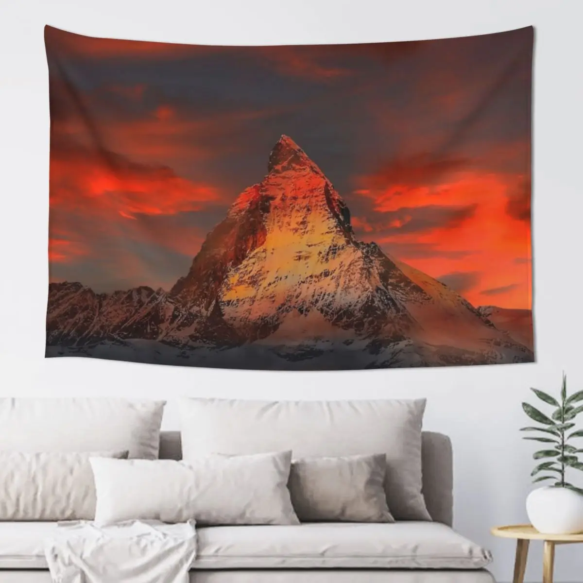 

Matterhorn Peak at Dawn Tapestry Decoration Bedroom Custom Hanging Wall Wall Hanging Wall Tapestry