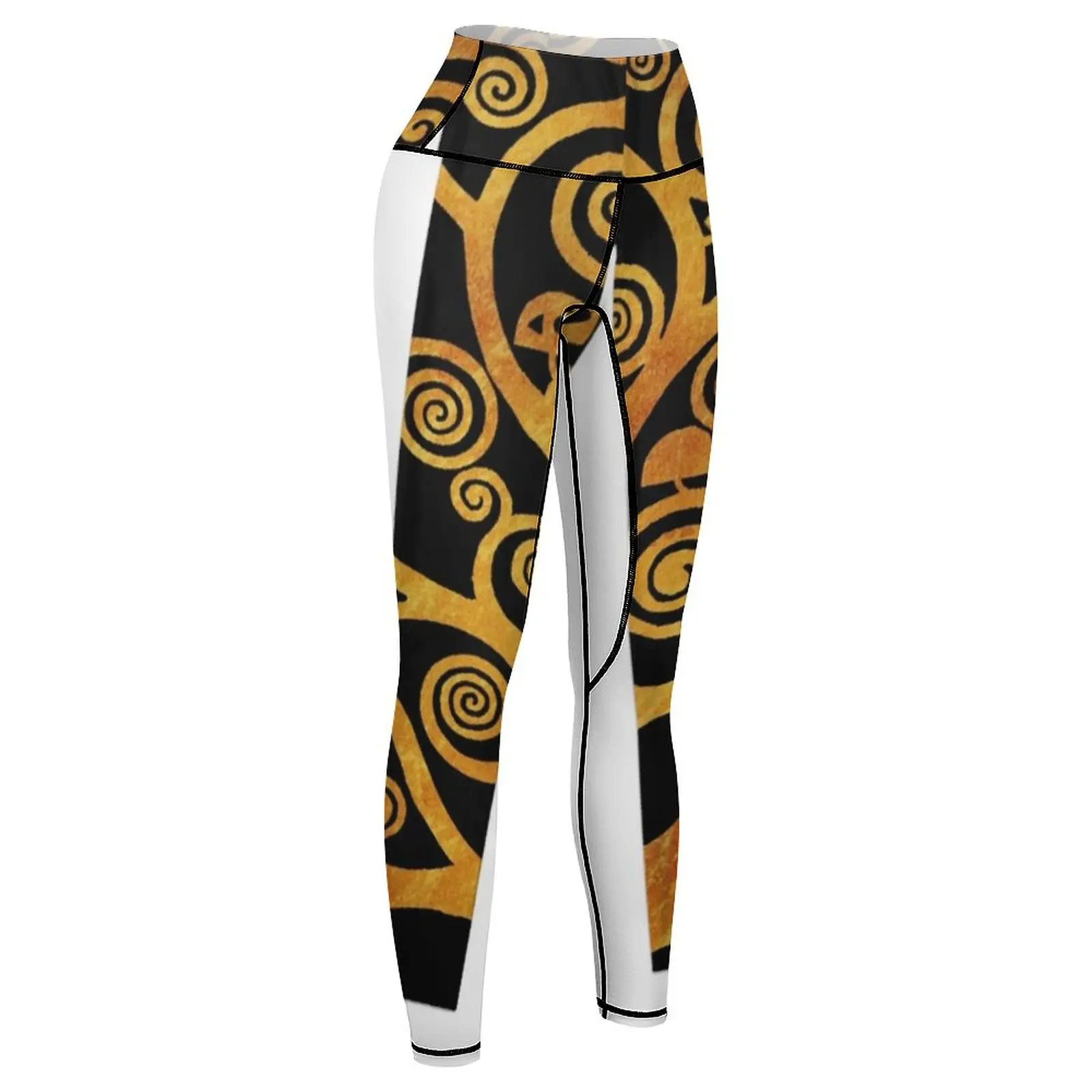 Klimt Tree Gold & Black Leggings leggins push up woman jogging pants Womens Leggings