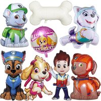 Cartoon PAW Patrol Balloons Ryder Chase Marshall Skye Rocky Rubble Zuma Everest Birthday Party Foil Balloon Baby Shower Decor