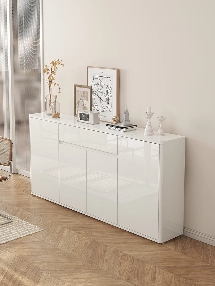 

Ultra thin dining cabinet, light luxury marble storage, kitchen, living room, wall facing Nordic style