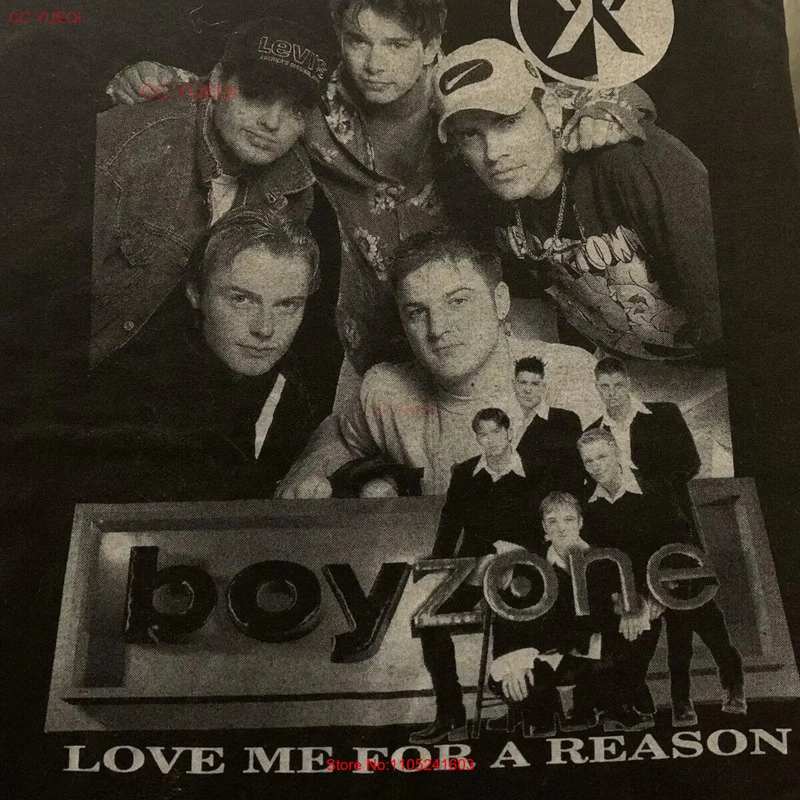 Vintage Boyzone Love Me For A Reason T Shirt Black Large Boy Band Song vintage Washed Slightly Breathable streetwear Stylish