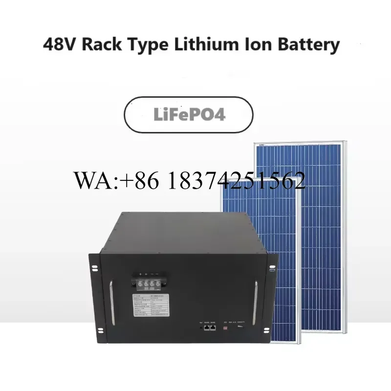 Wmwmnu 51.2V 5.12kWh Solar Battery Set for Home with 100Ah Rack Mount Solid State LiFePO4 Batteries BESS Solar System for