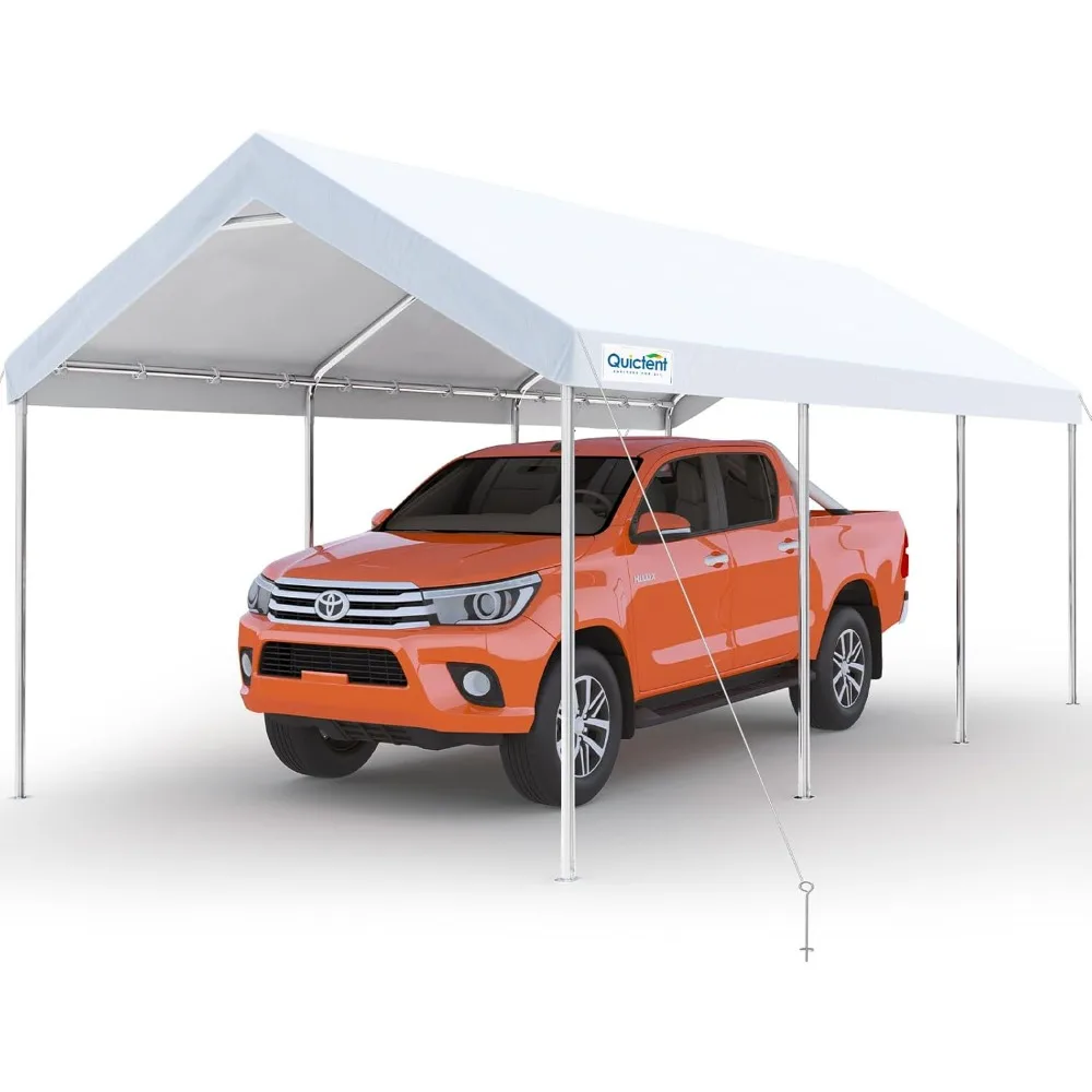 

10x20 Ft Heavy Duty Carport Car Canopy Galvanized Car Tent Outdoor Boat Shelter with Reinforced Structure, Carport