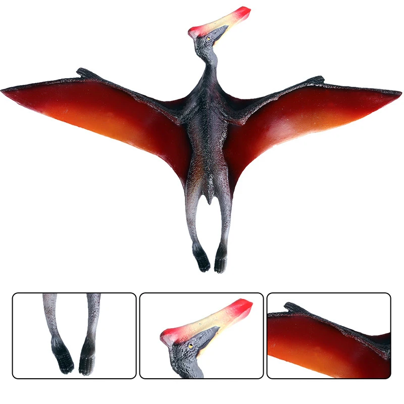 Juguetes de simulación de dinosaurio Jurásico para niños, modelo de dinosaurio de pterosauro, dios del viento sólido, adornos, juguetes educativos tempranos