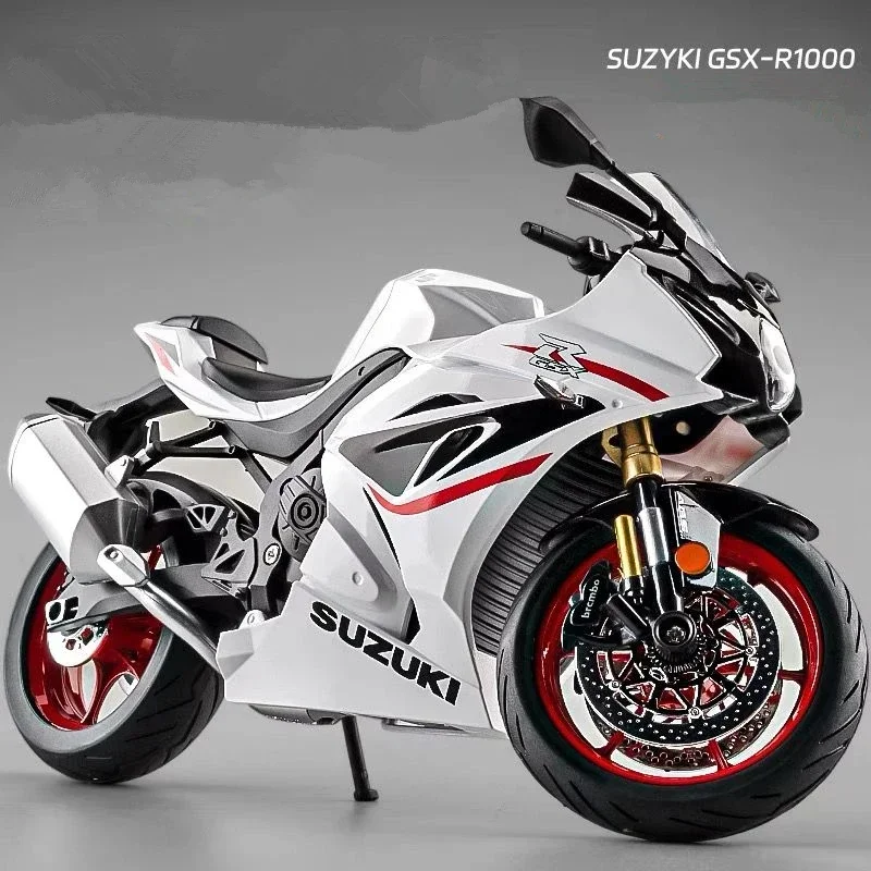 Large Size 1:9 Suzuki GSX-1000R Alloy Racing Motorcycle Model Diecasts Street Sports Motorcycle Model Simulation Kids Toys Gifts