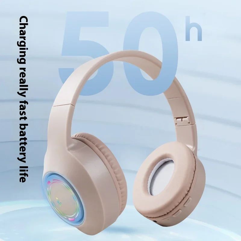 2024 New Arrival Head-mounted Luminous Bluetooth Headphones with High Sound Quality and Long Life Can Be Plugged Headphones