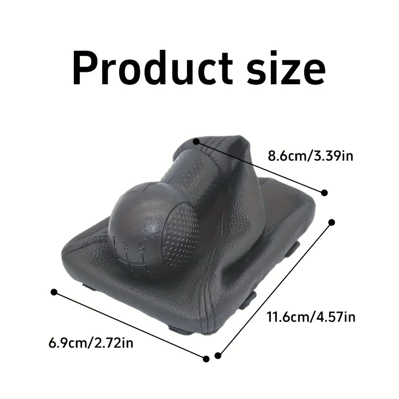 PU Leather 5 Speed Gear Shift Knob for Chevrolet Sail 2009-2015 Manual Shifter Lever Cover Black Textured Handle