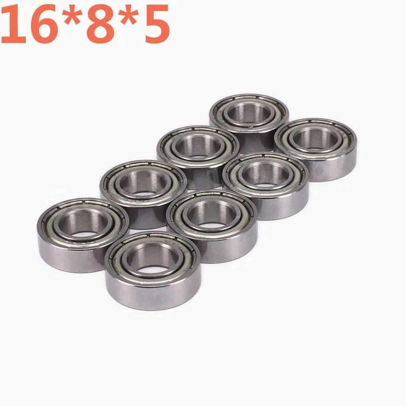 8Pcs/Pack Upgrade Steel Rolling Ball Bearing 16*8*5mm 85763 81070 For 1/8 RC Car HSP Himoto Nitro Truck Baja