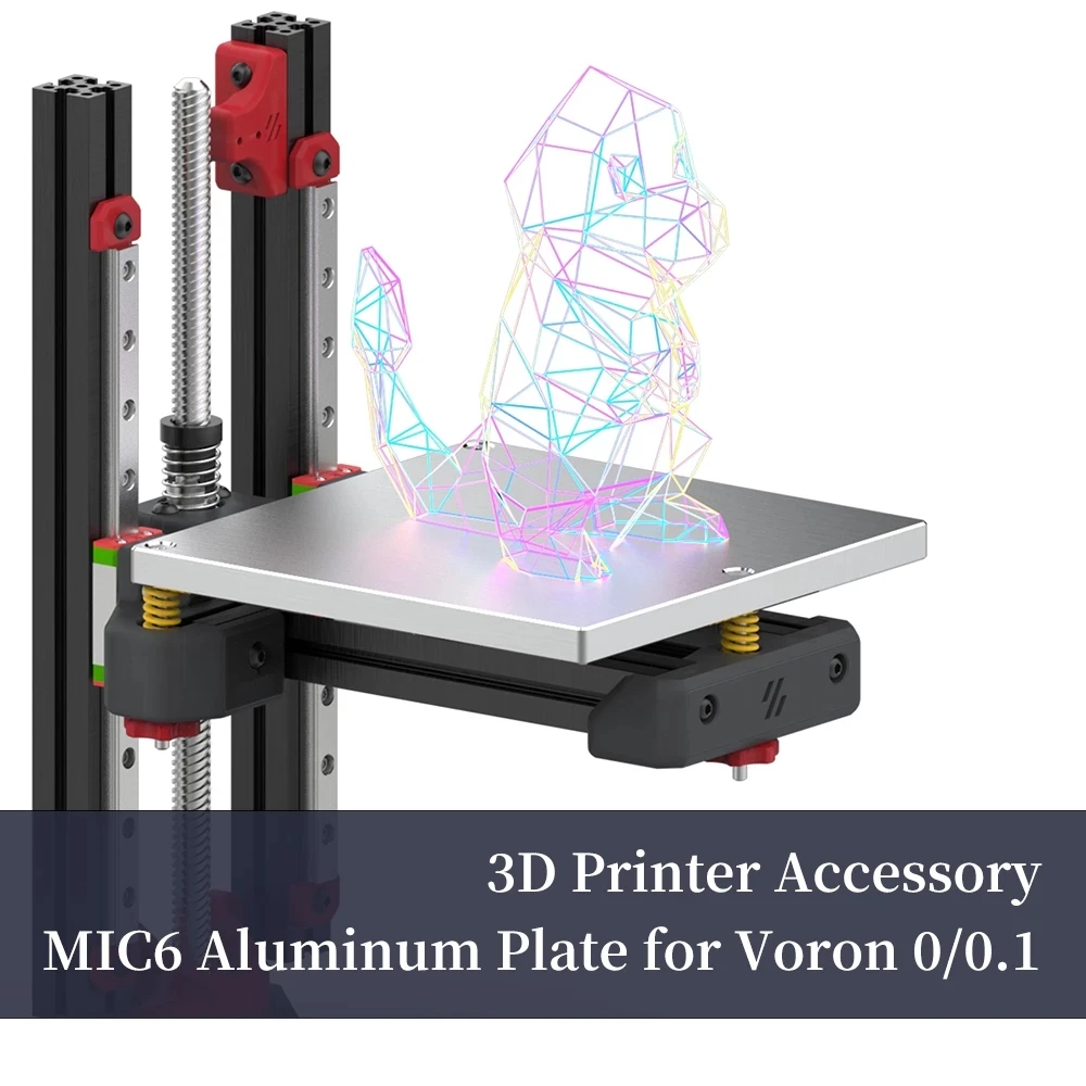 Voron 0,2/2,4 6061 placa de aluminio 120X120X6mm 300X300X8mm Voron 2,4 corte láser DIY accesorios de impresora 3D plataforma de impresión