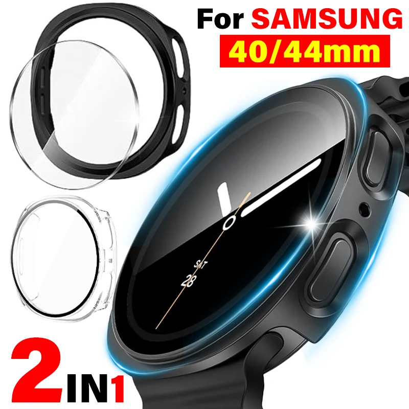 

Защитный чехол для часов 8, 44 мм, 40 мм, защитный чехол для экрана, жесткий бампер для ПК, HD, защита от царапин, падения для Samsung Galaxy Watch8
