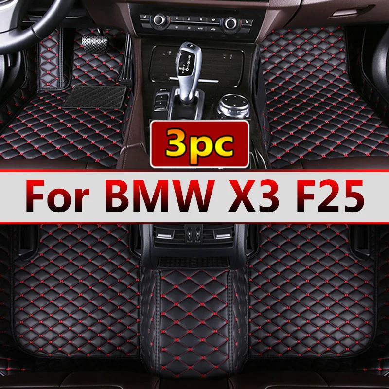 

Artificial Leather Custom Car Floor Mats for BMW X3 F25 2011-2017 Year Interior Details Car Accessories