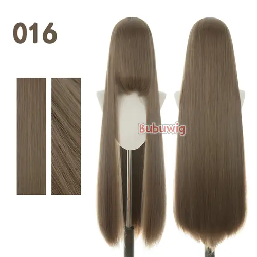 Bubuwig Synthetic Hair 100cm Long Straight Pure Color Cosplay Wigs Over 100 Colors Black White Red Blue Brown Wig Heat Resistant - Image 97
