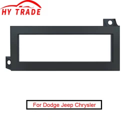 HY Car One Din Stereo Radio Panel Dash Frame Fascia For Dodge Jeep Chrysler CD/DVD Face Plate Install Trim Kit