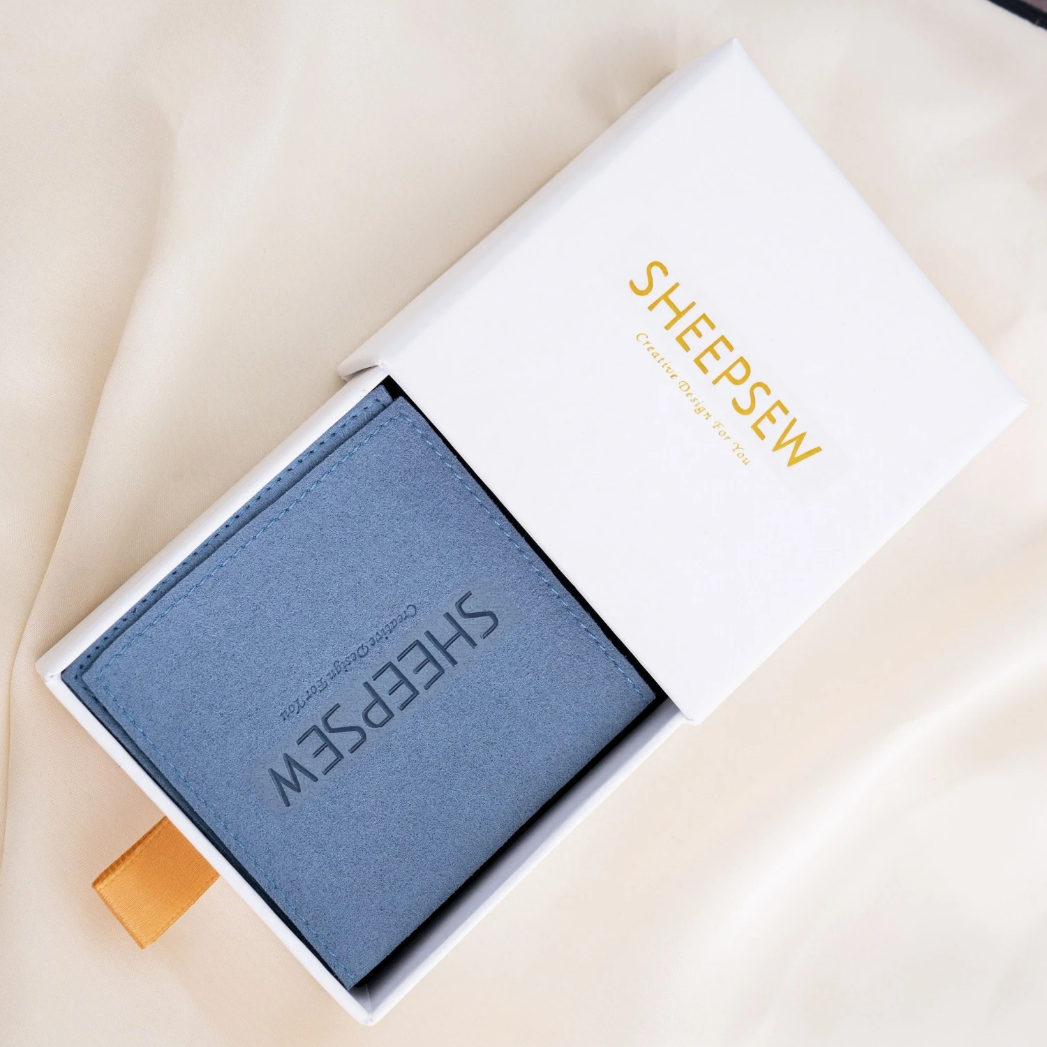 

50sets Custom Logo Green Pink Black Sliding Paper Jewelry Box Cardboard Gift Packaging Paper Drawer Slide Jewelry Pouch Box