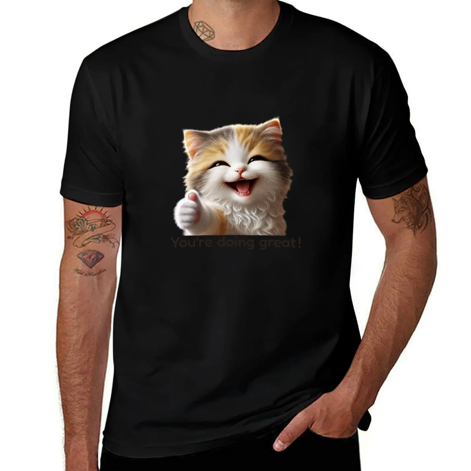 

Encouragement Cat Meme – You’re Doing Great! T-Shirt funny meme t-shirts oversized graphic tee new edition funny t shirts men