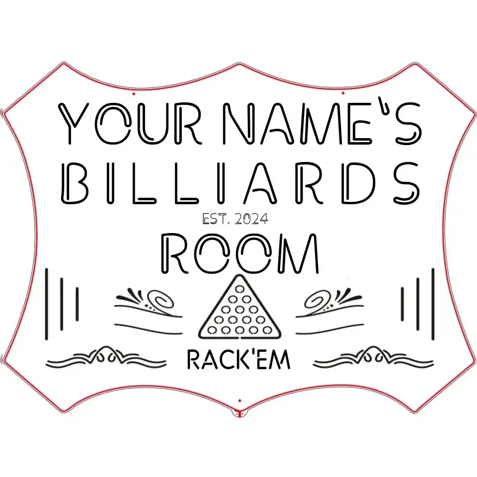 Personalized Your Name Name Billiards Room Game RGB Dynamic Glam LED Sign st06-fnd-pj1-tm