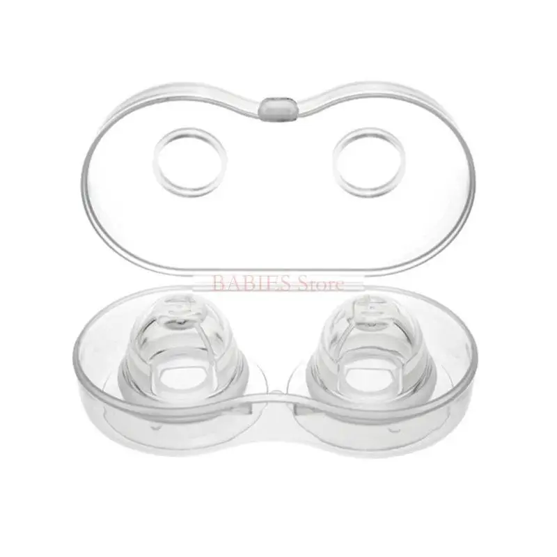 

C9GB 1 Pair Silicone Nipple Corrector Painless Nipple Sucker Puller Aspirator for Correction Flat Inverted Nipples Breast Women