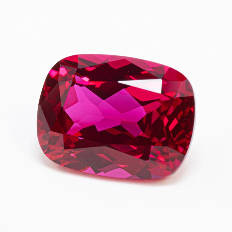 Top Lab Grown Red Gemstone Rectangular Cushion Shape VVS1 for Charms DIY Jewelry Making Material Selectable AGL Certificate