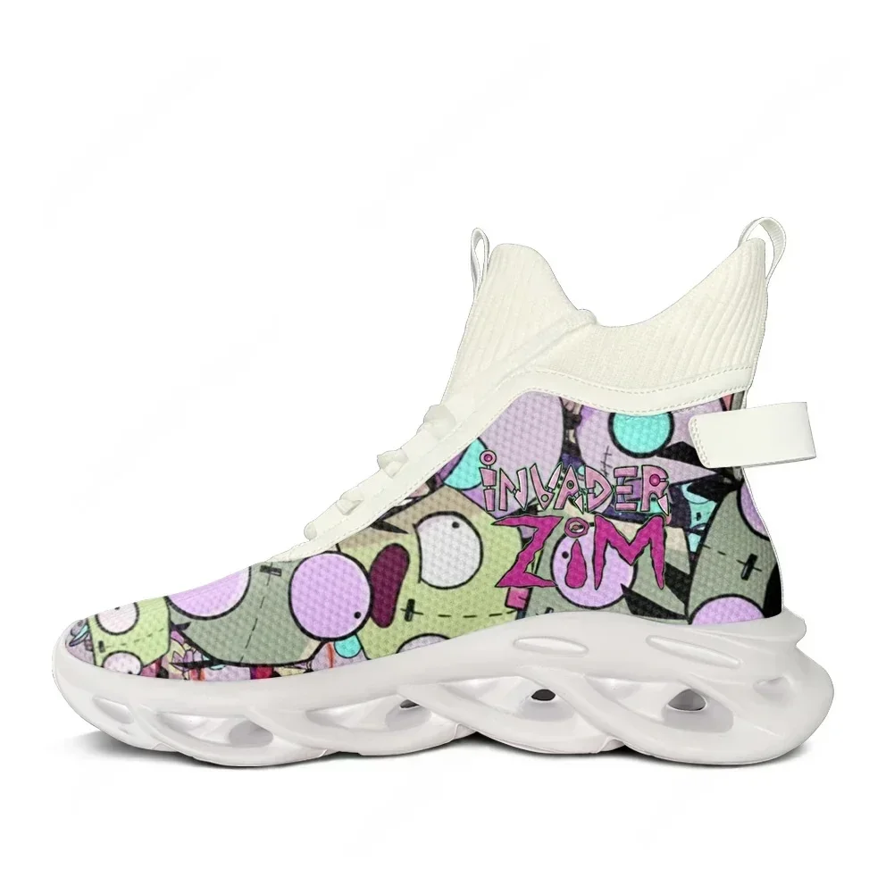 

Кроссовки Zim Anime High Top Sneakers Manga Invader для мужчин, женщин и подростков, спортивная обувь для бега, кроссовки на шнуровке, сетчатая обувь, обувь на заказ.