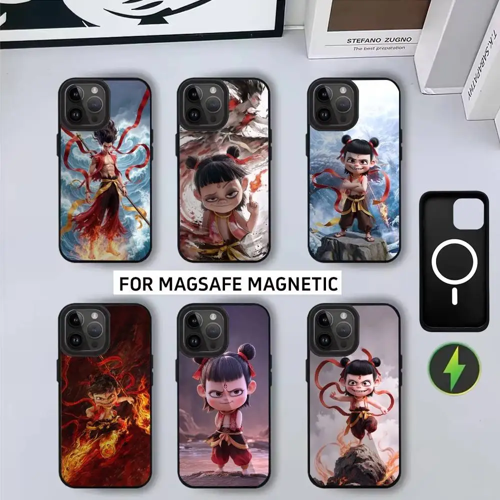 เคสโทรศัพท์ลายอนิเมะน้องเน่จ่า สำหรับ iPhone17,16,15,14,13,12,11 Plus,Pro Max รองรับแม่เหล็กสำหรับการชาร์จไร้สาย Magsafe