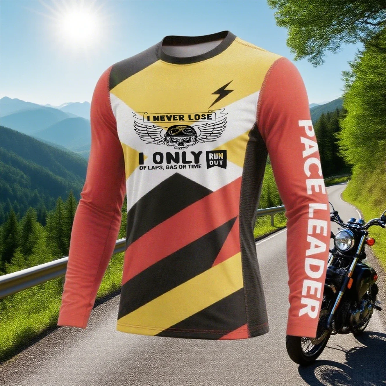 

Male/female Motorcycle Long Sleeved T-shirt Outdoor Cycling Sports T-shirt Loose Easy Take Off Fast Drying Off-road Racing Suit