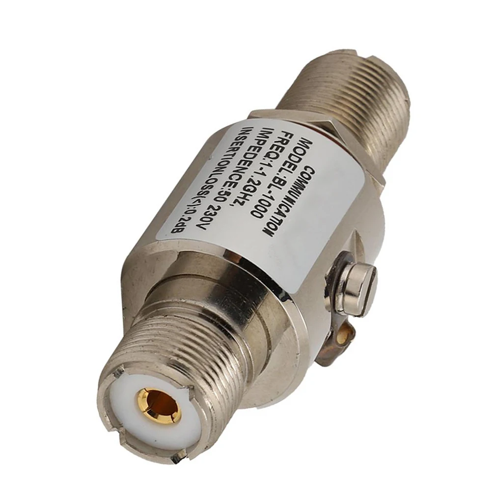 

Uhf Signal Line Arrester Protector Nickel-Plated Brass Body Compact Lightweight Easy Installation Replacement For Old