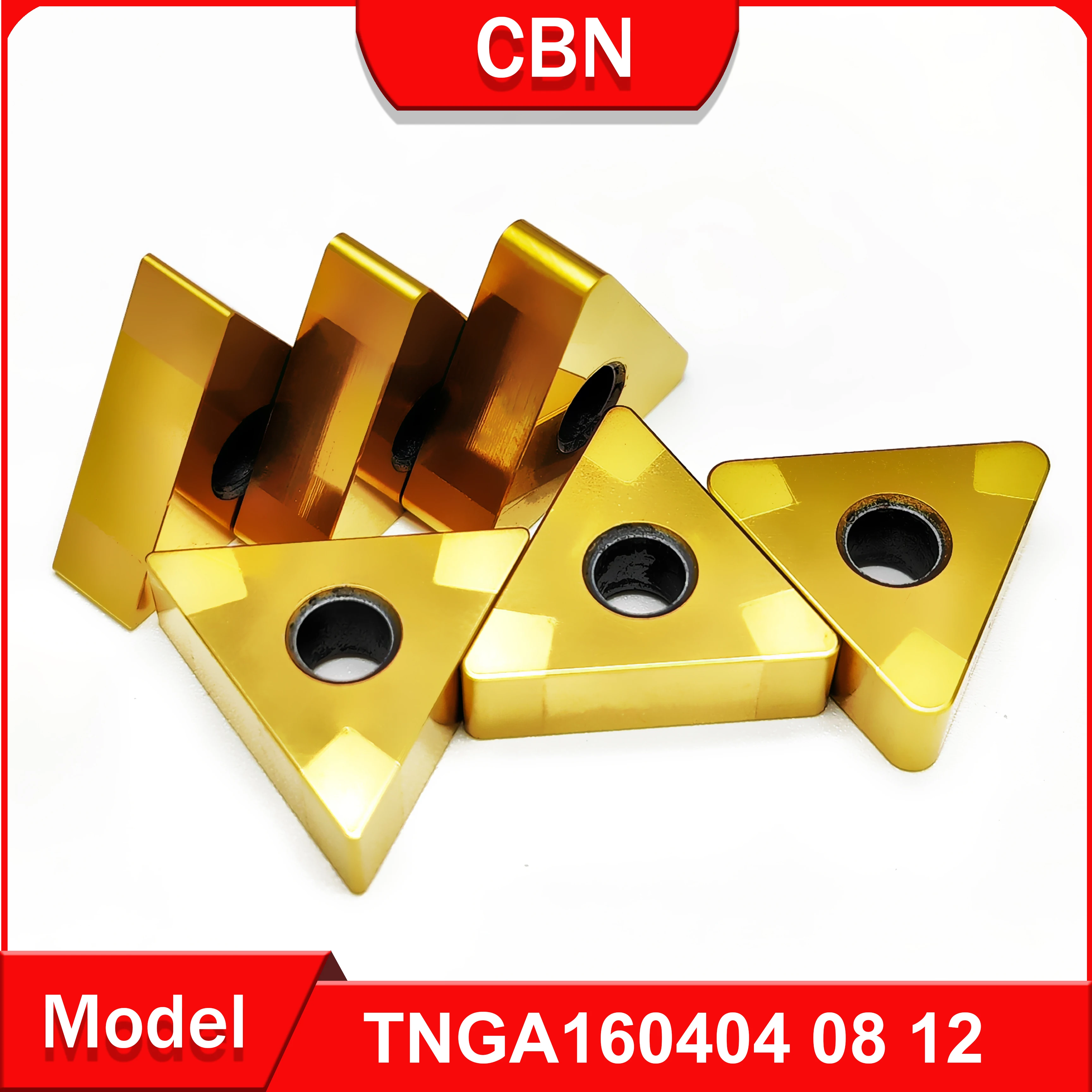 

CBN golden coated turning tool TNGA160404 TNGA160408 TNGA160412 Processing high hardness steel to improve efficiency TNGA tool