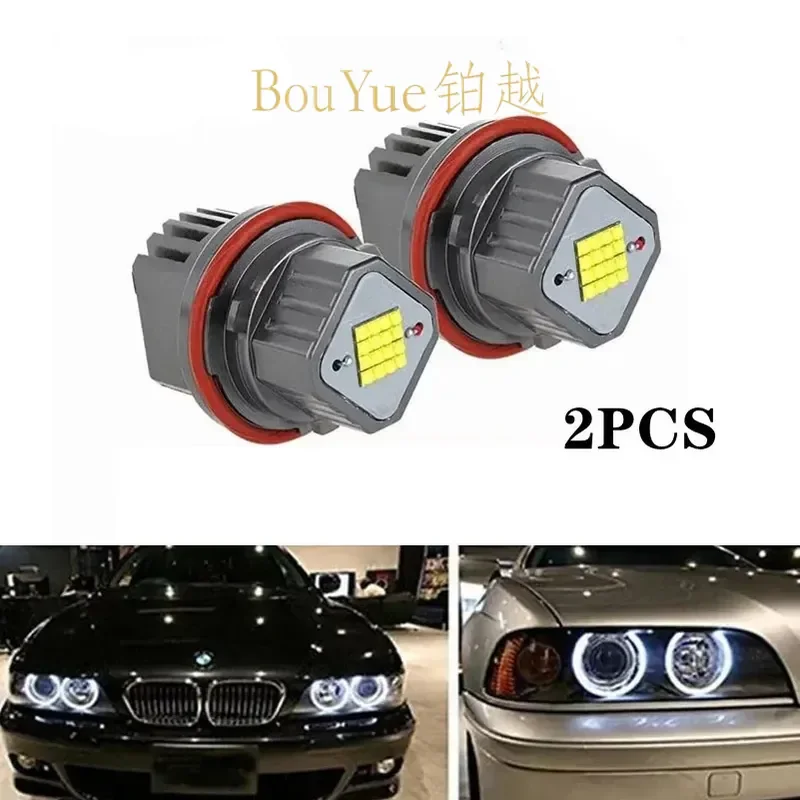 for BMW E39 Modified Angel Eye Aperture Fog Light 80W LED Maker Angel Eye