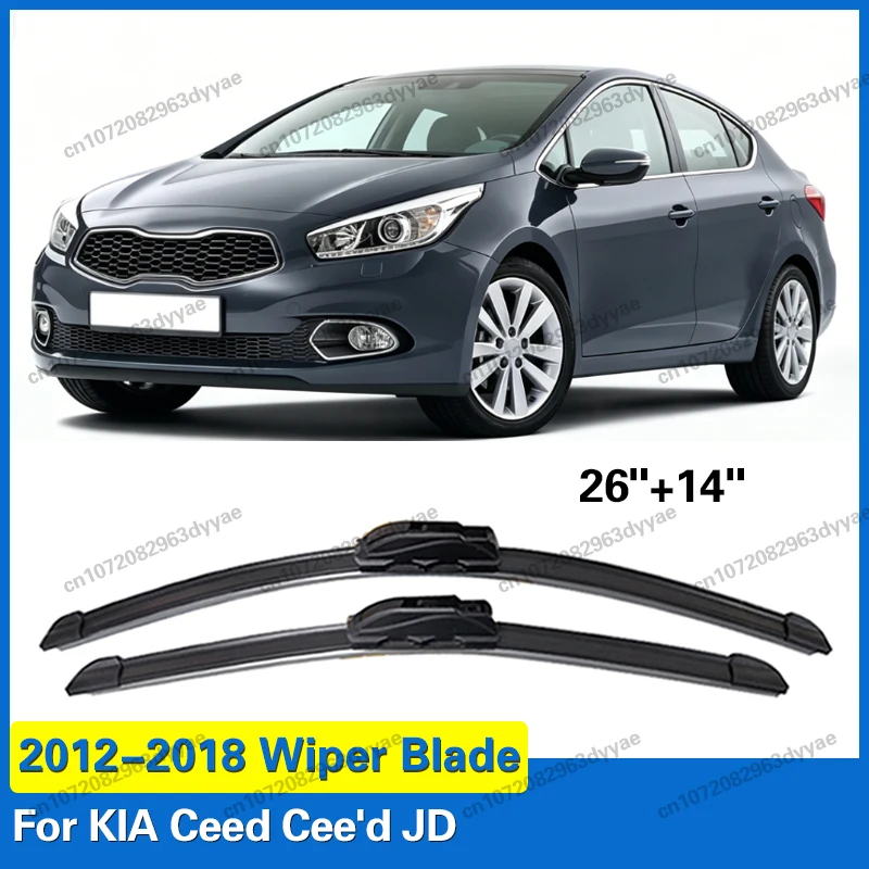 

Car Wiper Blade For KIA Ceed Cee'd JD 2012 2013 2014 2015 2016 2017 2018 Windshield Rubber Front Window Wiper 26"+14"