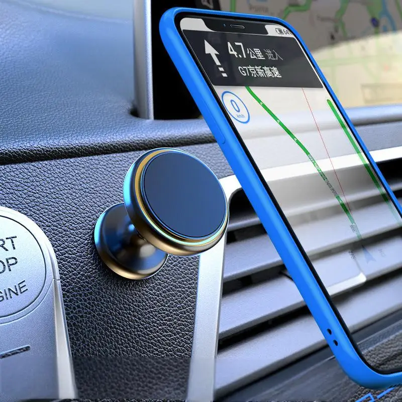 Pemegang Ponsel Mobil Konsol Tengah Rotasi 360 Derajat Paduan Oksidasi Dua Warna Braket Mobil Rotasi 360 Derajat